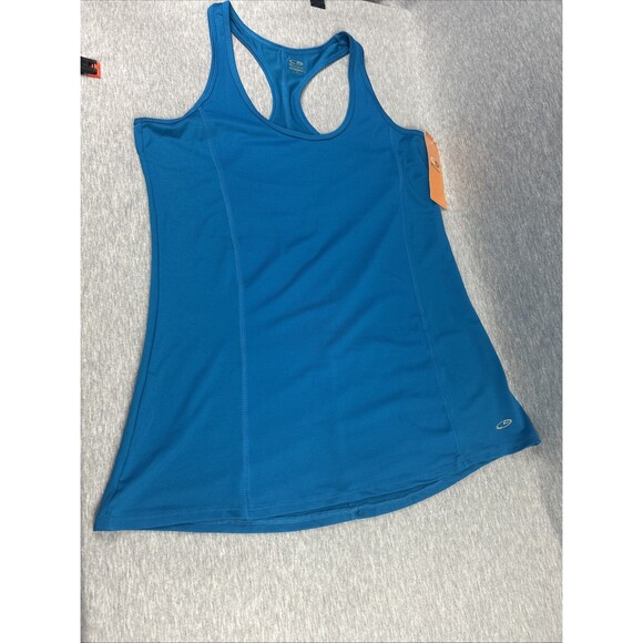 Champion Duo Dry Tank Top Women’s T-Back Turquoise  Size Large  #1 - Picture 6 of 11